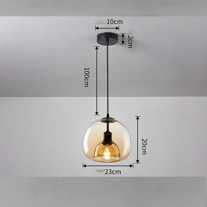 Nordic Modern Minimalist Glass Chandelier