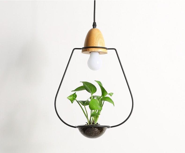 Zox - Modern Nordic Iron Pendant Planter Lamp