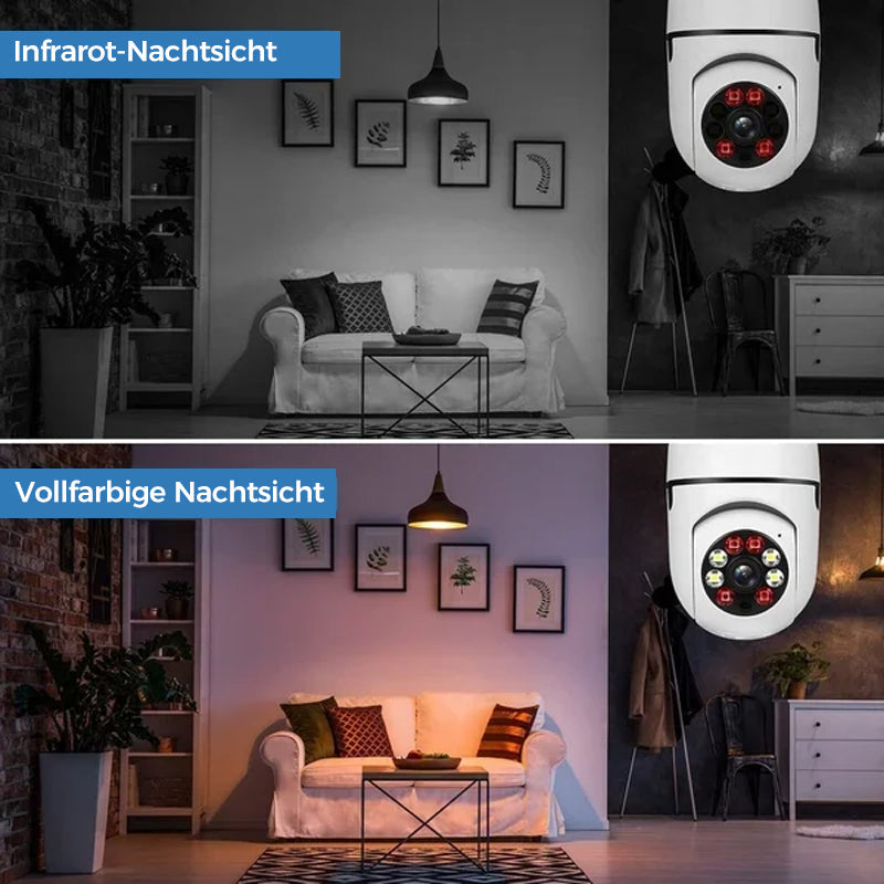 Draadloze WiFi beveiligingscamera met gloeilamp